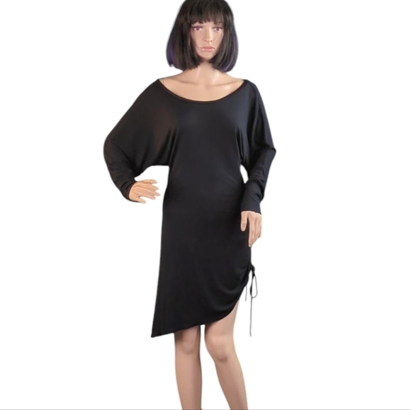 White House Black Market Off-Shoulder Ruched Side Rayon Dress - Picture 2 of 15